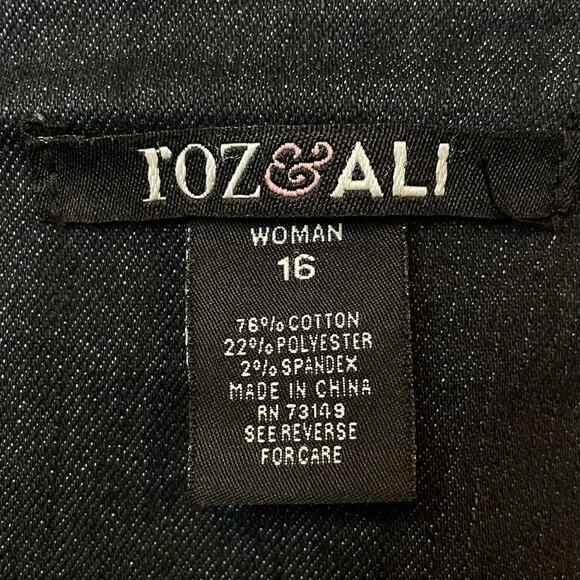 ROZ ALI  WOMENS VINTAGE MINI BANDAGE SKIRT Y2K BOHO WESTERN BLUE 16 - Picture 6 of 7